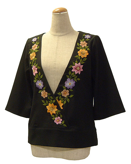 花刺繍カシュクール - アジア服・ベトナム衣料・アジアンファッション