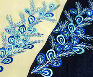 孔雀刺繍デザインチュニック - アジア服・ベトナム衣料・アジアンファッション