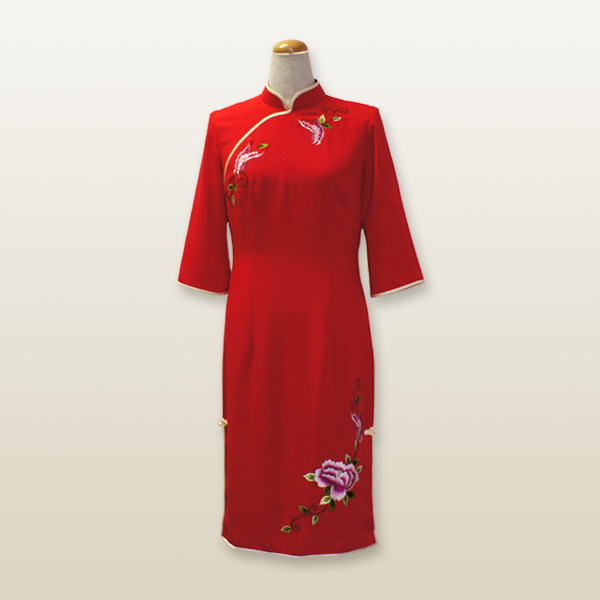中華刺繍チャイナドレス 女性用 レディース チャイナ服 おしゃれ 二胡