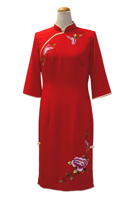 中華刺繍チャイナドレス - アジア服・ベトナム衣料・アジアンファッション